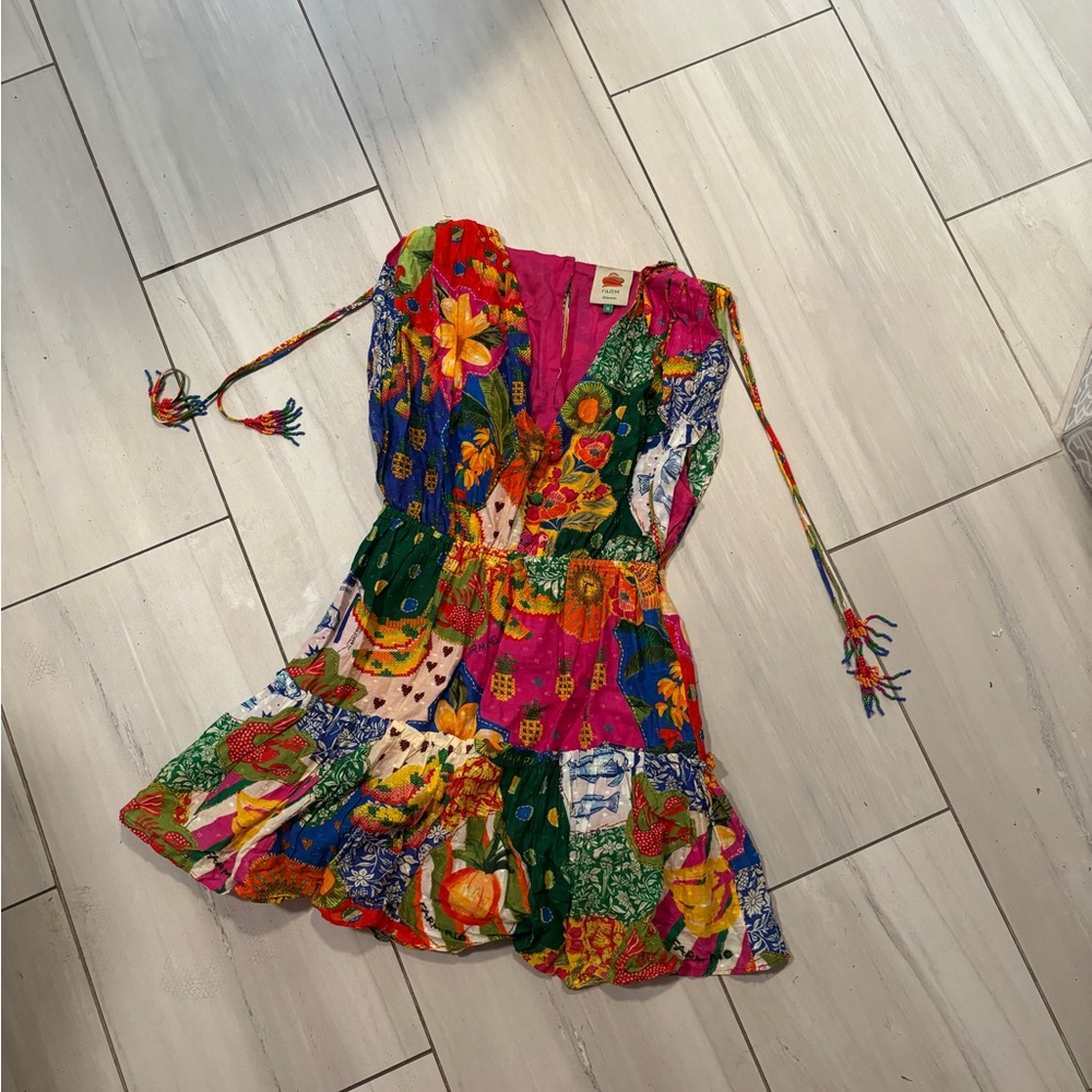 Sunny Mix Swiss FARM RIO Colorful Floral Sleeveless Dress *SOLD*